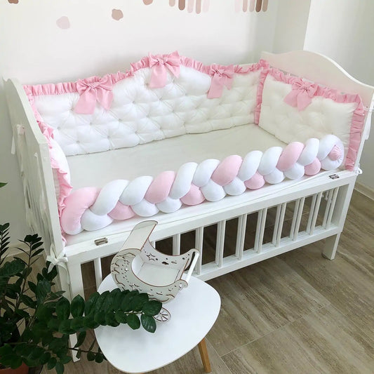 Royal luxury  Personalized crib bumpers “Love pink”