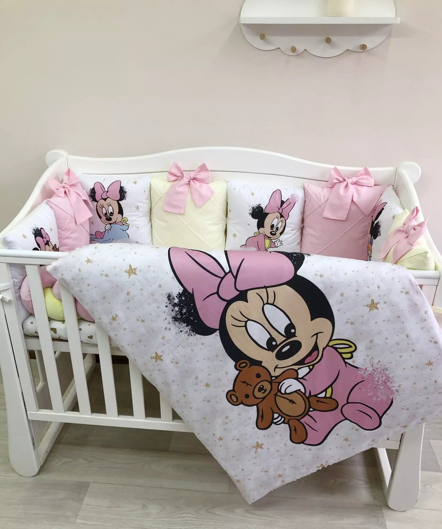 Georgeous crib set “Girl pink”