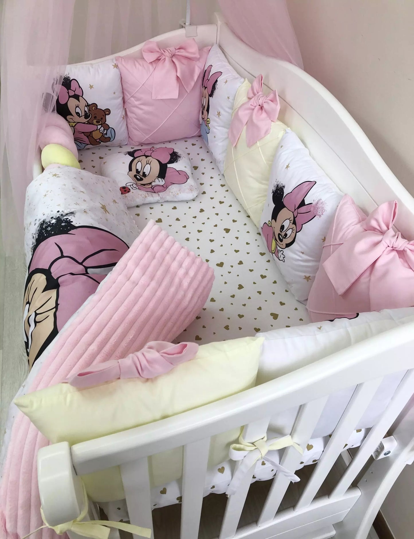 Georgeous crib set “Girl pink”