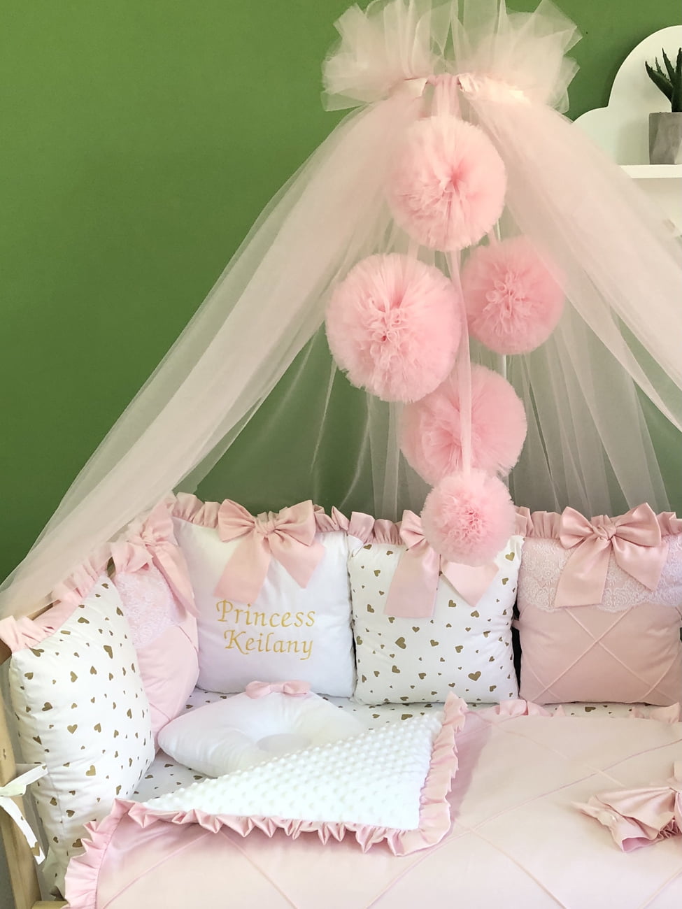 Crib set “Pink Little princess”