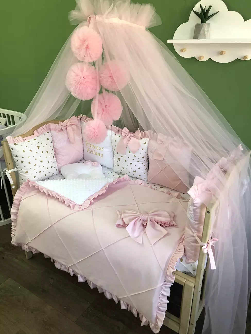 Crib set “Pink Little princess”