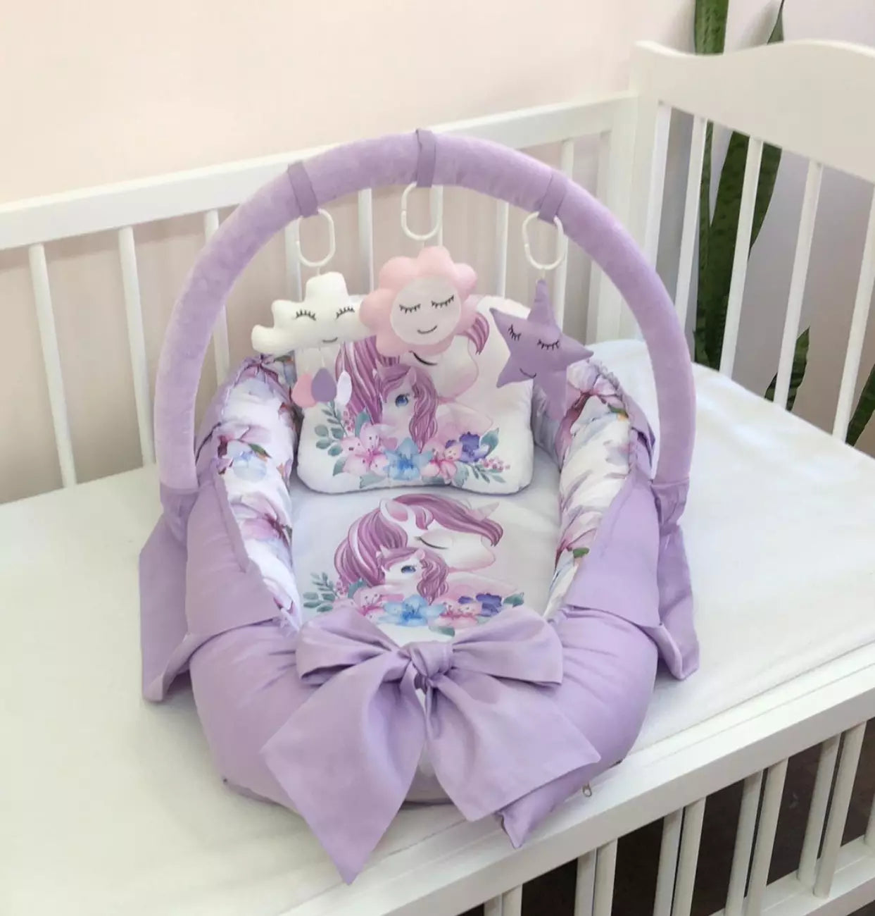 Baby nest “Unicorn lilac”