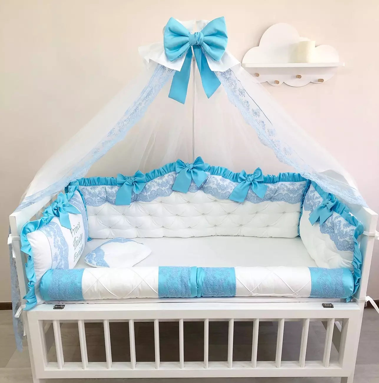 Crib set “Azure Royal Dream”