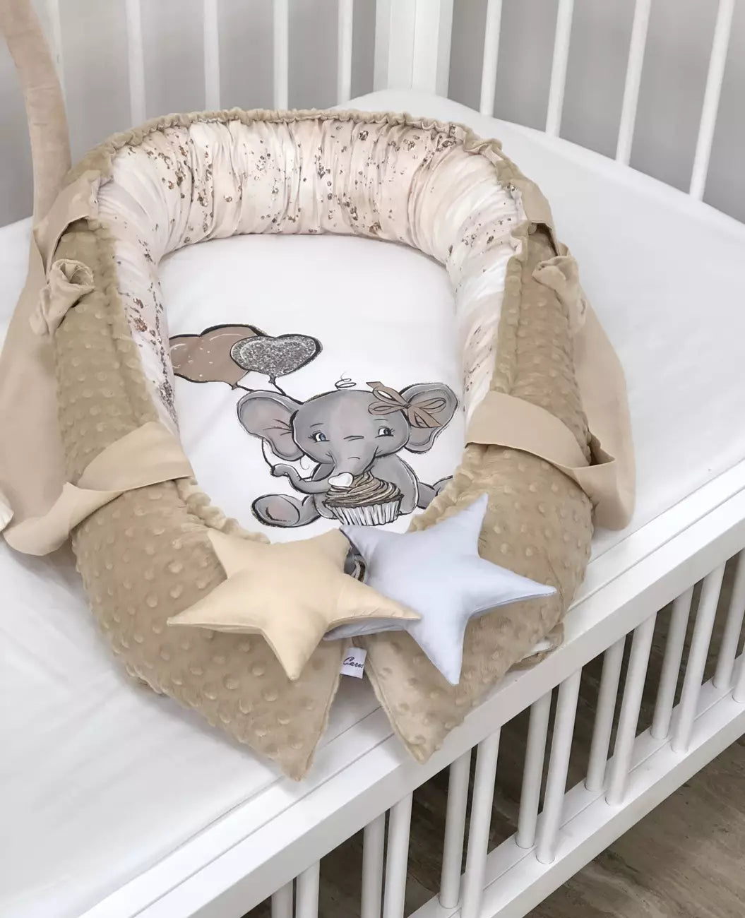 Beige color Minky nursery