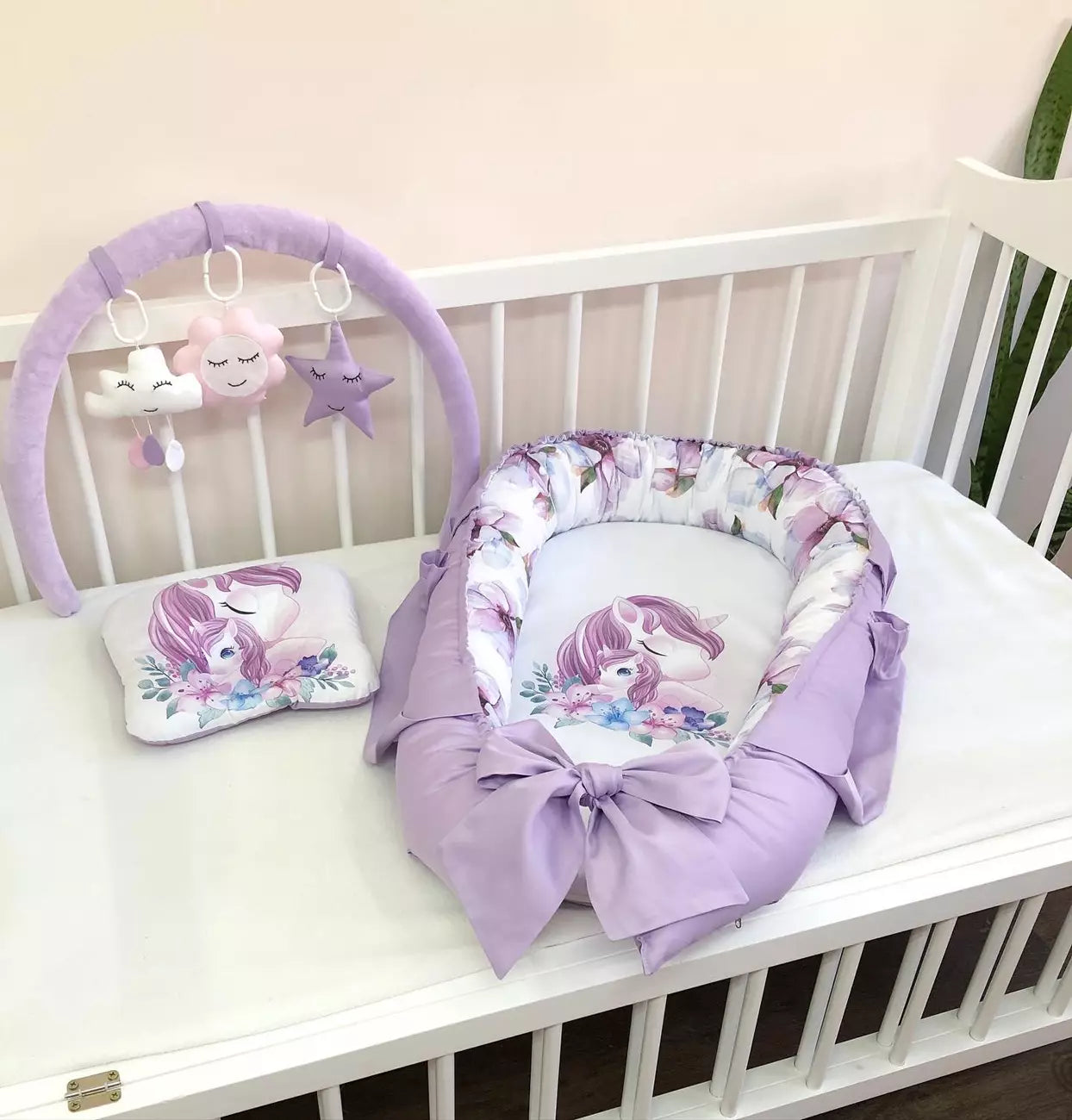 Baby nest “Unicorn lilac”