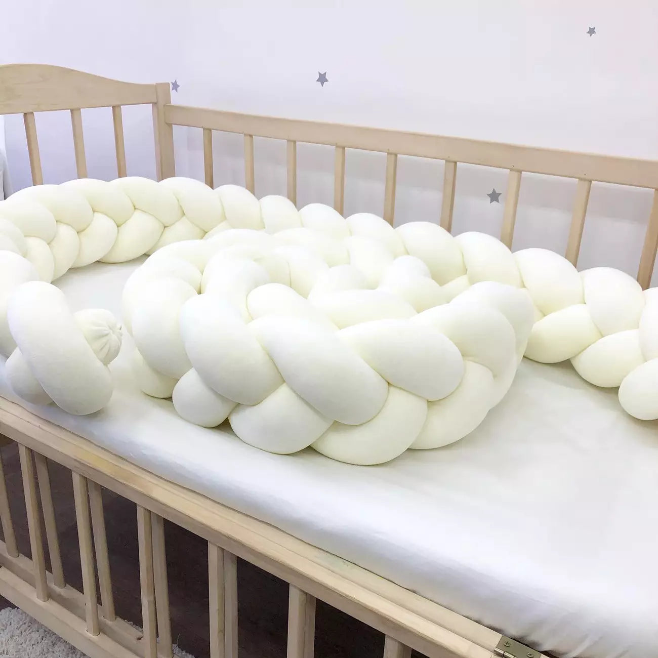 Milk Braided Crib Bumper