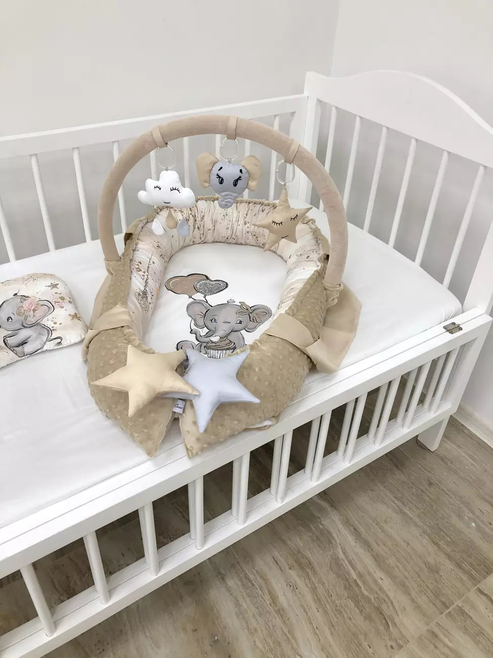 Beige color Minky nursery