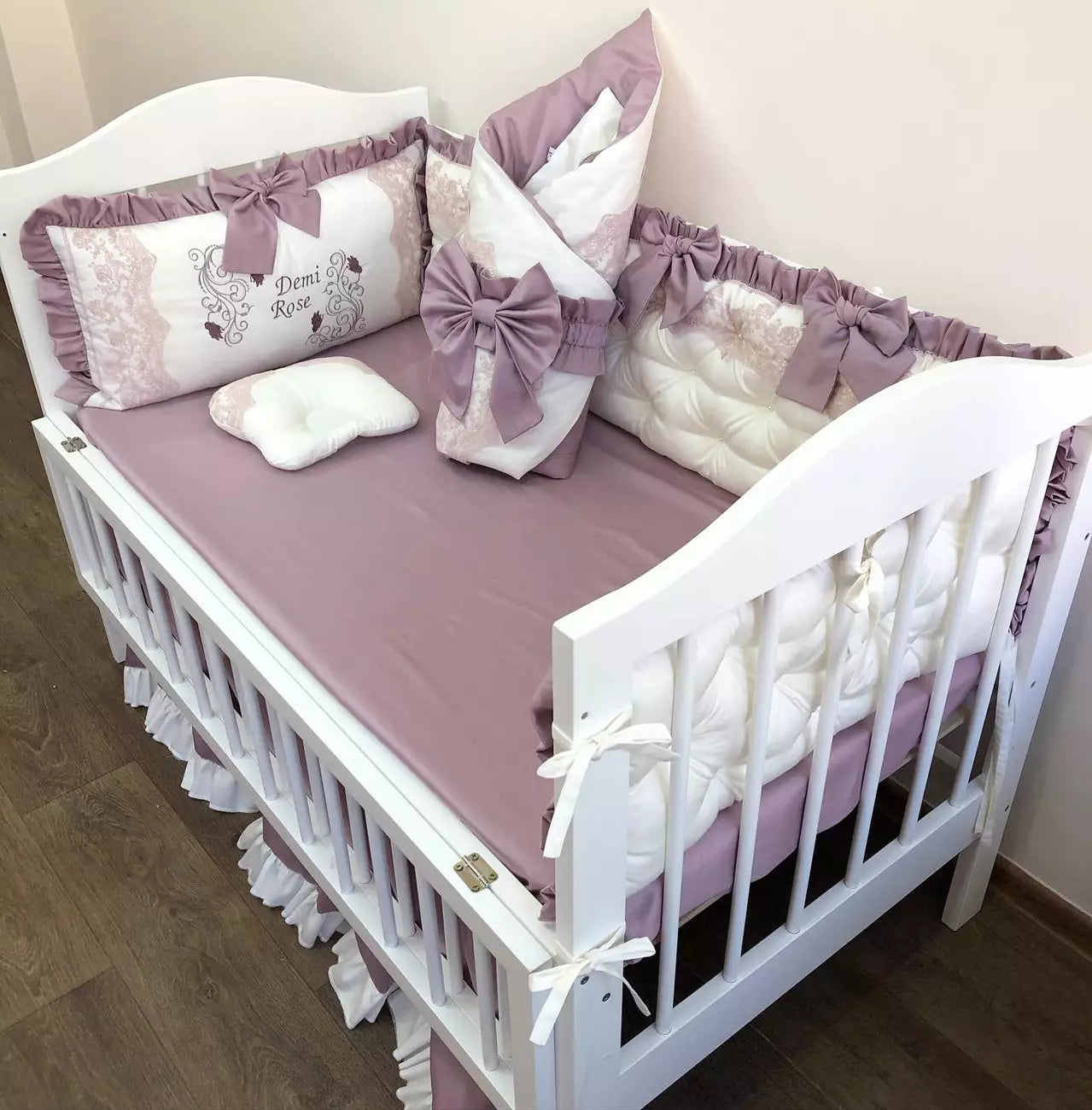 Personalized Crib Bedding sets “Lilac dream”