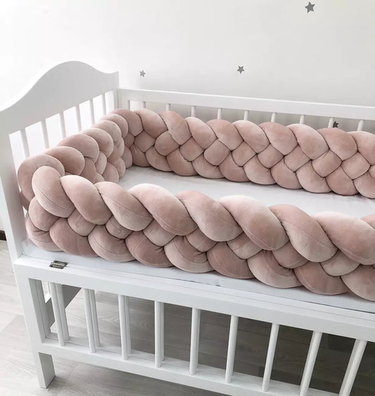 Double braided crib bumper best sale