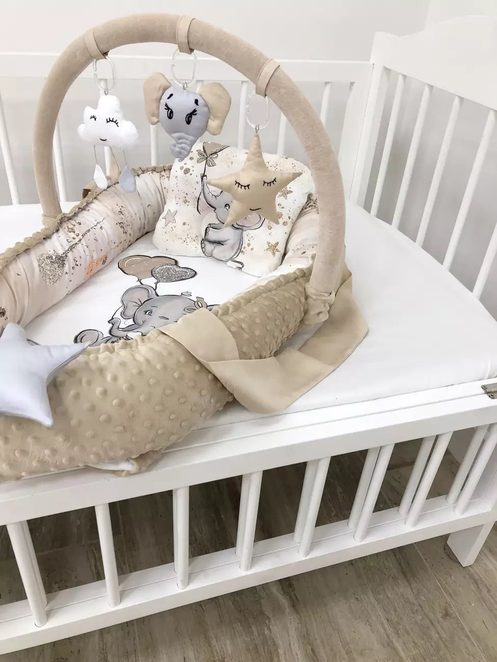 Beige color Minky nursery